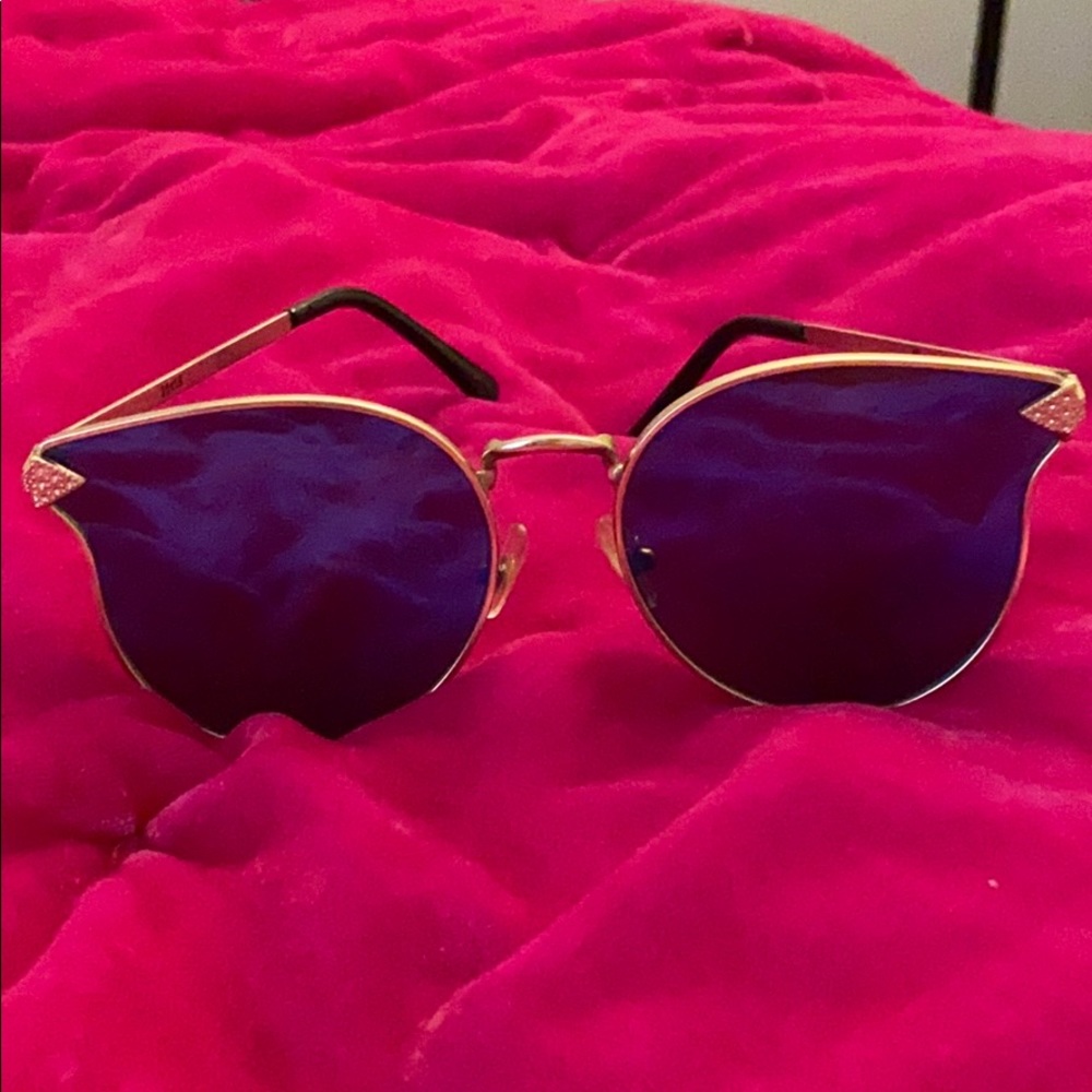 Blue tinted sunglasses